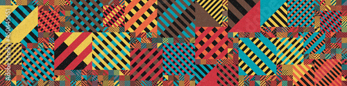 Abstract Geometric Pattern generative computational art illustration