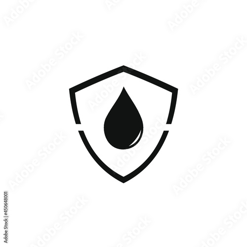 picture of water drops in the shield