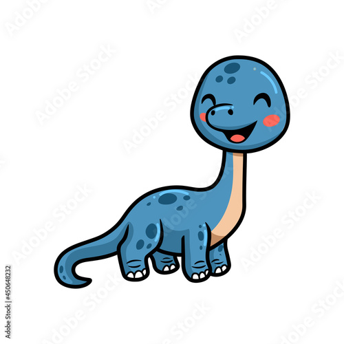 Cute little dinosaur cartoon laughing