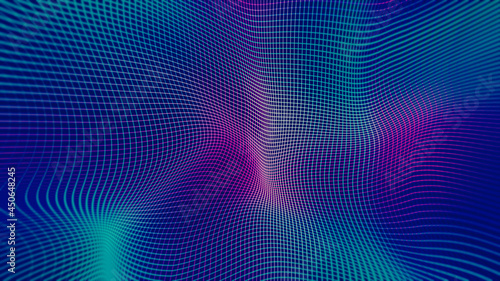Abstract neon background, lines and waves, lines and waves, futuristic science texture