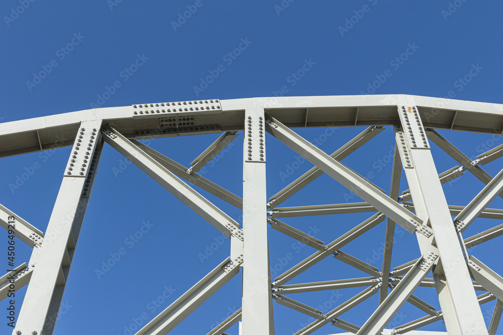 Structure of steel for building construction on sky background. Structure of steel for building construction on sky background.
