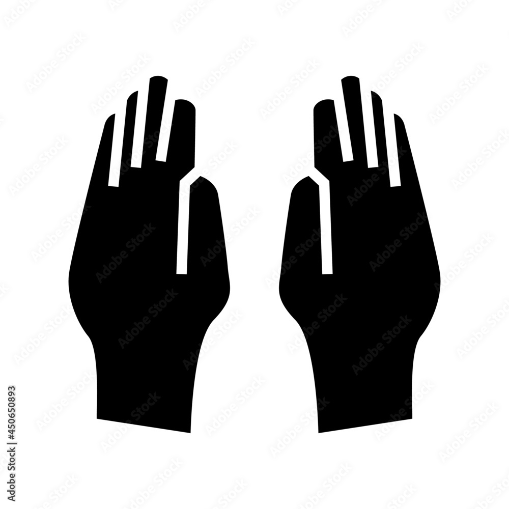Obraz premium pray icon or logo isolated sign symbol vector illustration - high quality black style vector icons 