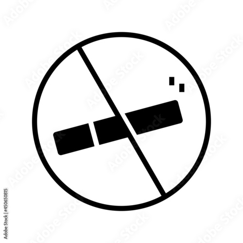 no smoking icon or logo isolated sign symbol vector illustration - high quality black style vector icons
