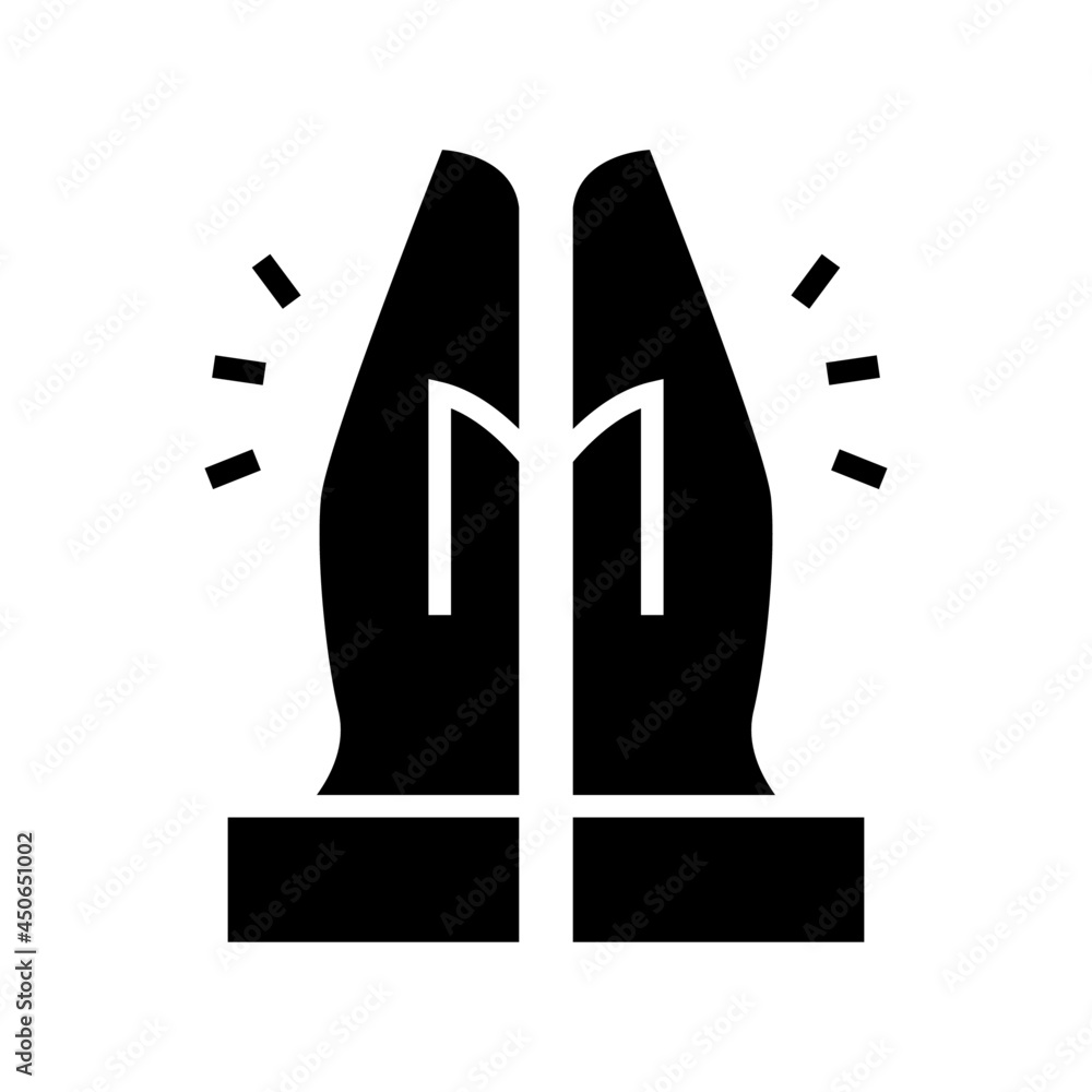 Fototapeta premium pray icon or logo isolated sign symbol vector illustration - high quality black style vector icons