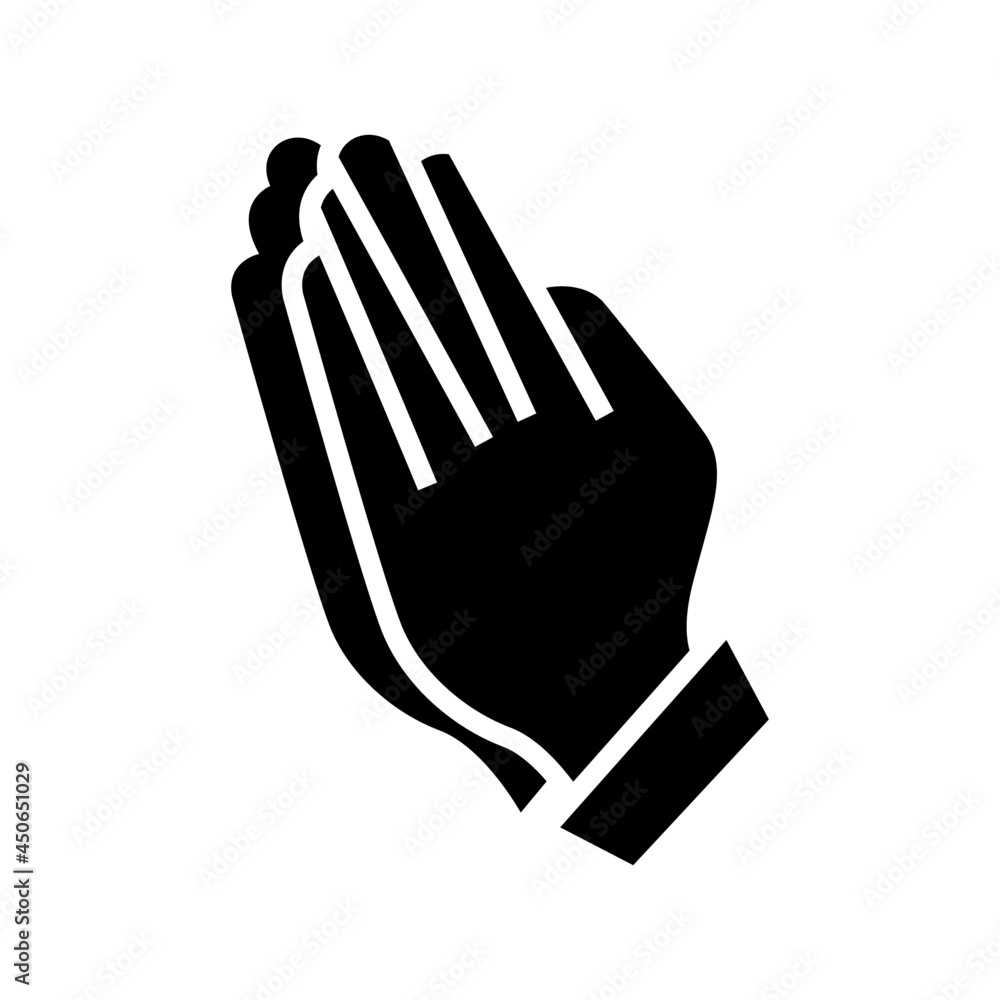 Obraz premium pray icon or logo isolated sign symbol vector illustration - high quality black style vector icons