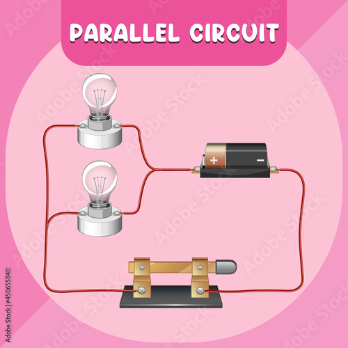 Parallel circuit infographic diagram