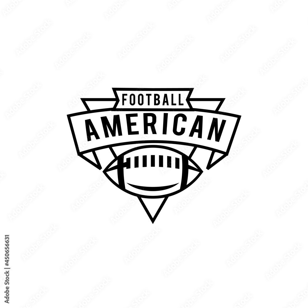American football team line logo icon design vector American football team line logo icon design vector