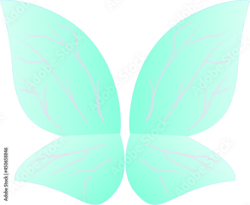 Ada wings in degraded blue