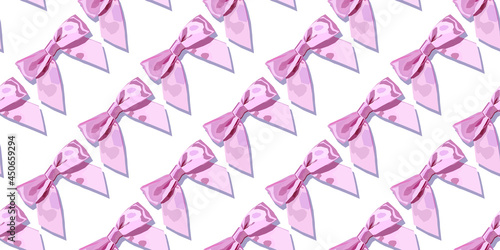 Bow vector seamless pink pattern