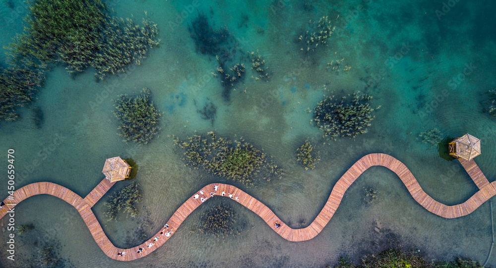 Obraz premium Gródek Park in Jaworzno Polish Maldives