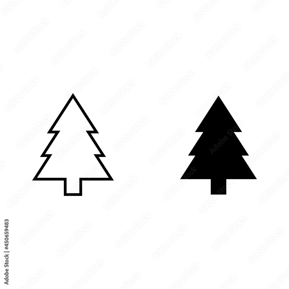 Obraz premium Christmas tree icon