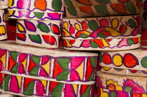 close-up of colorful typical candy in Amatitlan, Guatemala photo