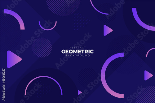 Wallpaper Mural Abstract Geometric Dynamic Shape Gradient Bright Purple Background Banner Concept Torontodigital.ca
