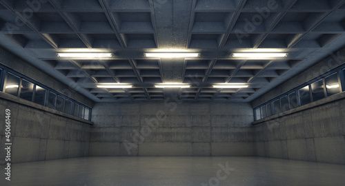 Empty Concrete Room Interior