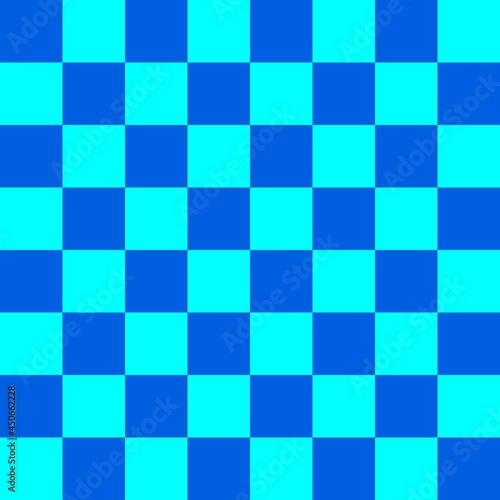 Blue checkerboard pattern background. Check pattern designs for decorating wallpaper. Vector background.