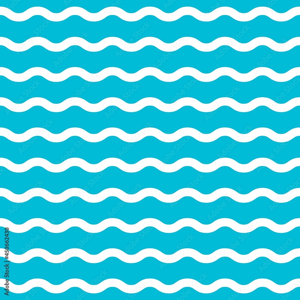 Blue and white wave pattern. Wave line pattern. Seamless wavy texture. Vector illustration. Blue and white wave pattern. Wave line pattern. Seamless wavy texture. Vector illustration.