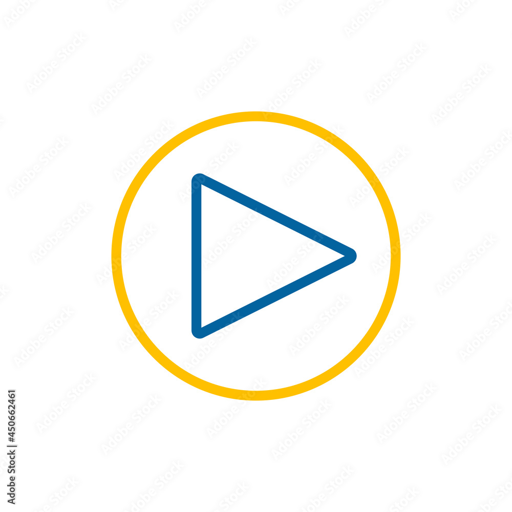 Play button vector flat icon Play button vector flat icon