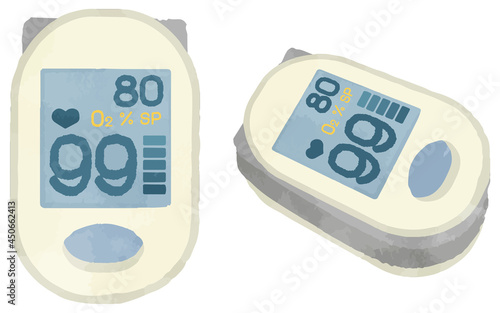 Illustration of pulse oximeter separately