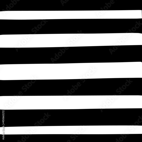 Black and white horizontal striped background. Abstract doodle background. Graphic design element for web sites, fabric, cards, scrapbooking, appare, accessories, home decor