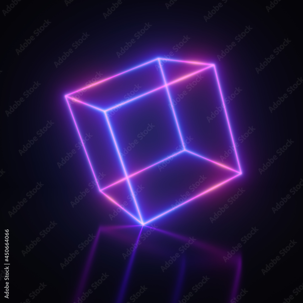 Bright neon cube Bright neon cube