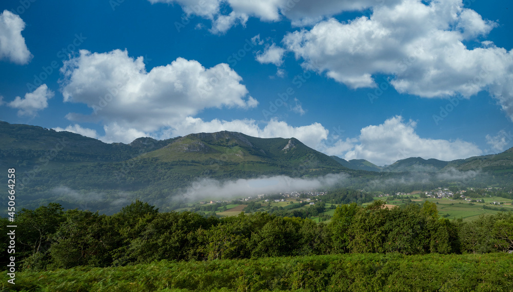 view of the french Pyrenes mountains, near Lourdes city view of the french Pyrenes mountains, near Lourdes city