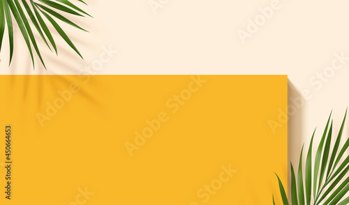 3d yellow product display podium