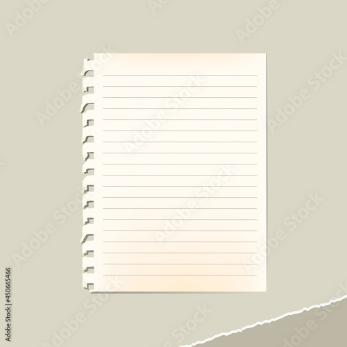 Old empty paper note social ads template vector