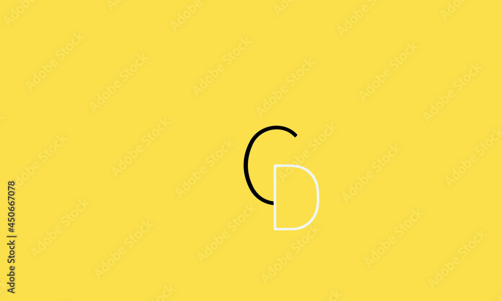 Fototapeta premium CD vector is a simple vector with a simple design and yellow background with black and white color.