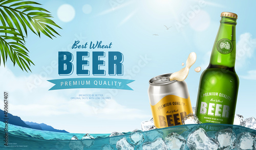 3d wheat beer ad
