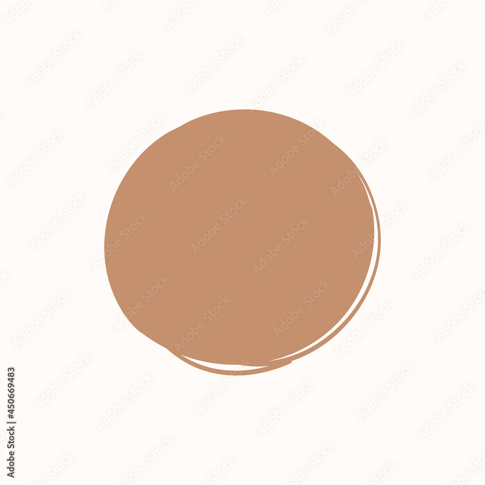 Cute doodle round badge vector in bronze Cute doodle round badge vector in bronze