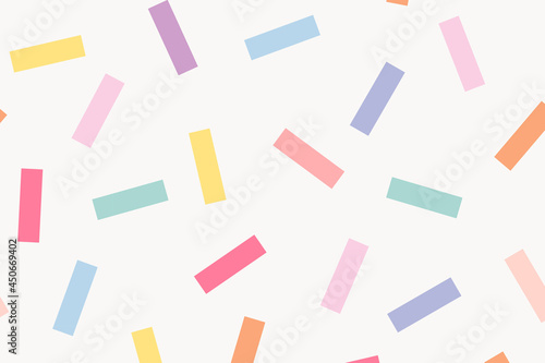Memphis background seamless pattern vector in cute pastel sprinkle