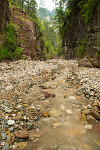 Bletterbach Gorge in the Dolomites in Italy photo