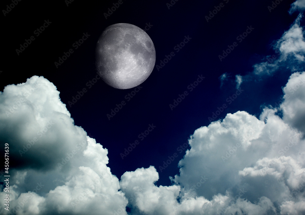 Obraz premium The moon in the night sky