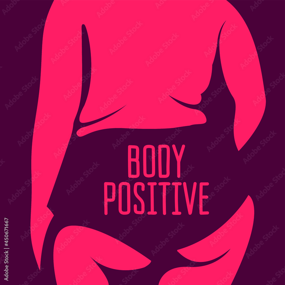 Vector Trendy Illustration On The Theme Of Body Positivity Juicy Fat vector-trendy-illustration-on-the-theme-of-body-positivity-juicy-fat