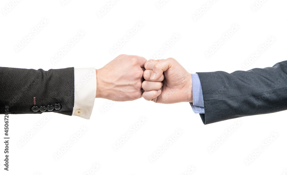 men pumping hands after successful business deal, friendship handclasp