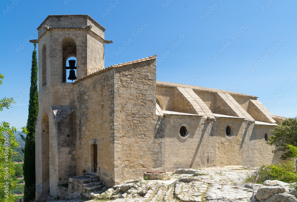 Église Notre-Dame d'Alidon, Oppède-le-Vieux, dans le Lubéron, Provence, France