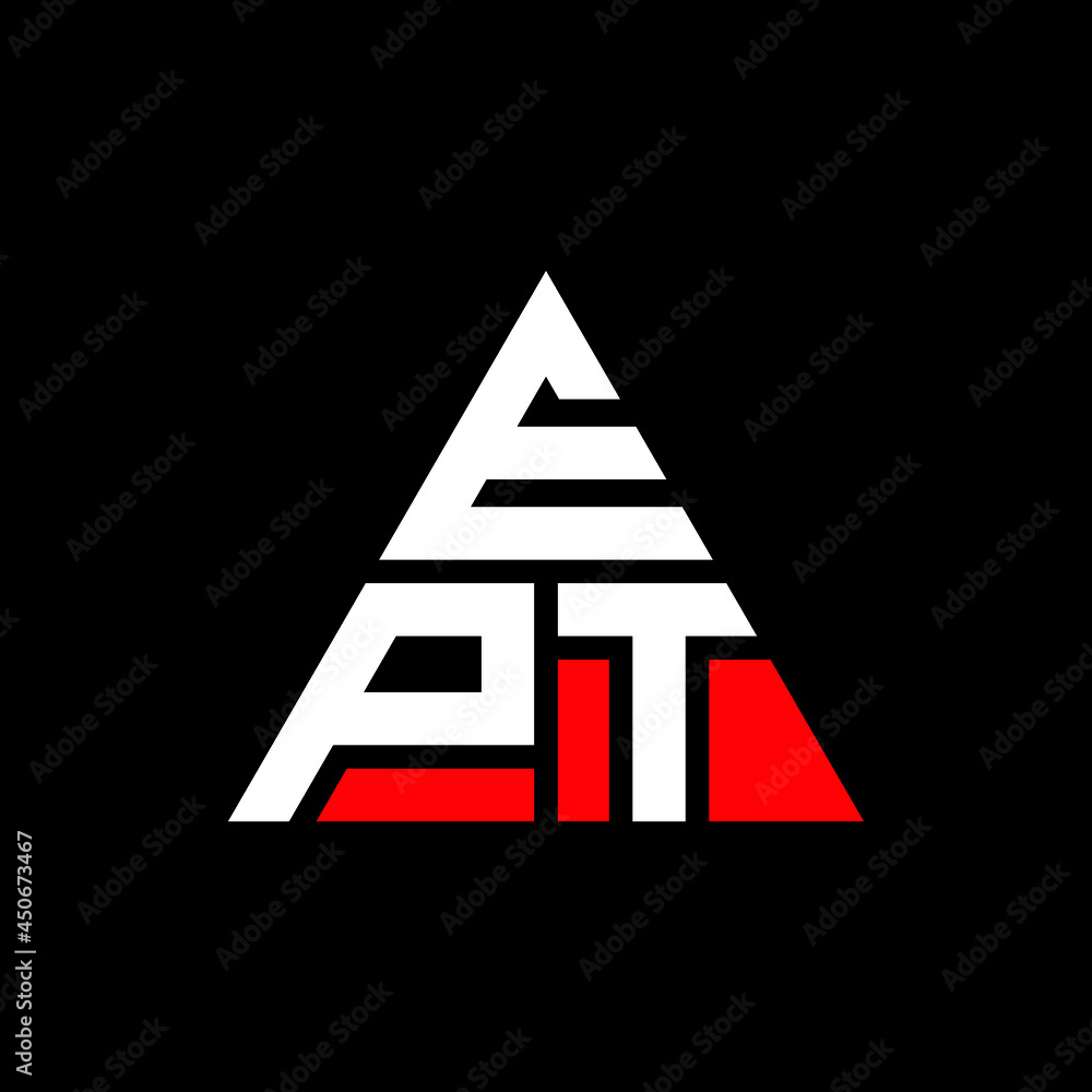 EPT Triangle Letter Logo Design With Triangle Shape EPT Triangle Logo 