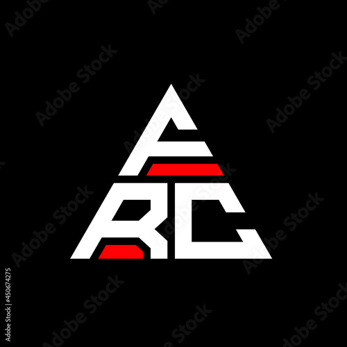 FRC triangle letter logo design with triangle shape. FRC triangle logo design monogram. FRC triangle vector logo template with red color. FRC triangular logo Simple, Elegant, and Luxurious Logo. FRC  photo