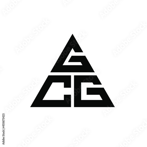 GCG triangle letter logo design with triangle shape. GCG triangle logo design monogram. GCG triangle vector logo template with red color. GCG triangular logo Simple, Elegant, and Luxurious Logo. GCG 