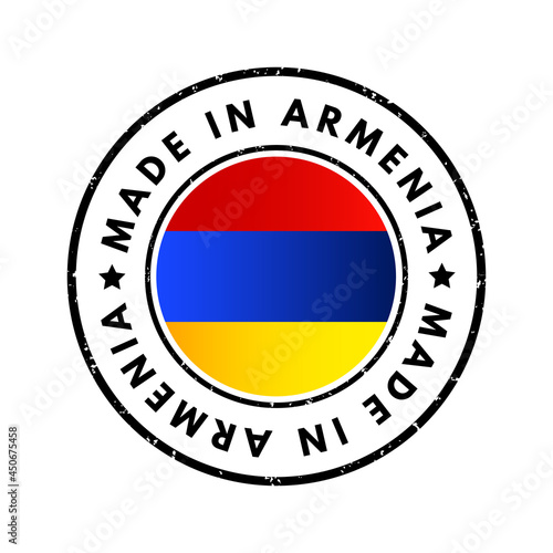 Free Download Made in Armenia text emblem badge, concept background - GFXLoad