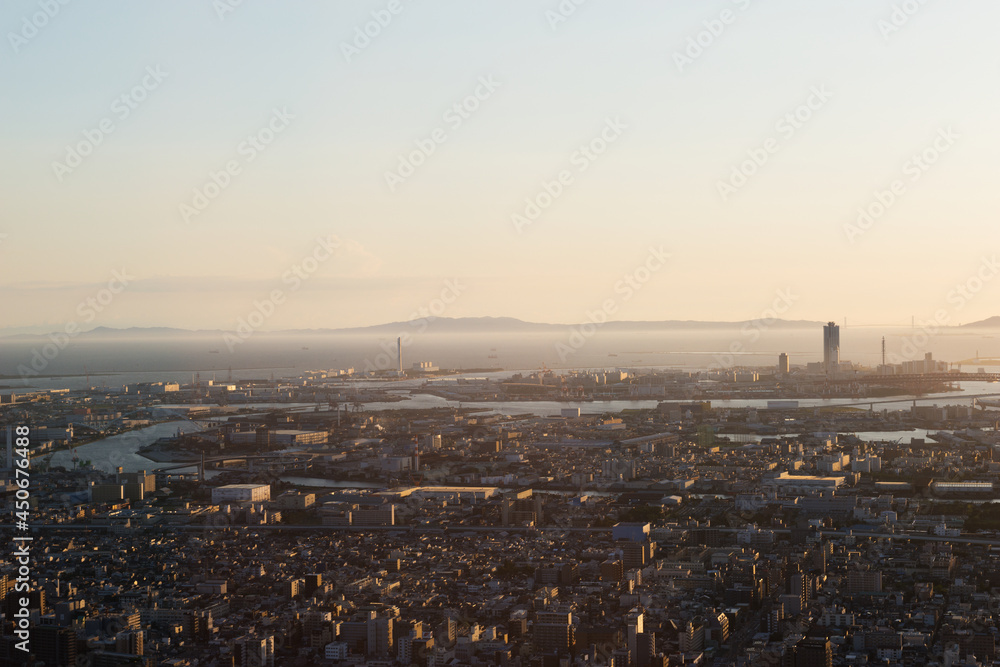 夕方の大阪の景色 夕方の大阪の景色
