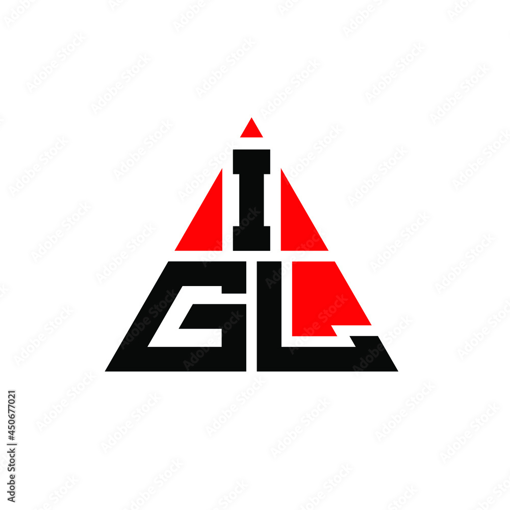 IGL triangle letter logo design with triangle shape. IGL triangle logo