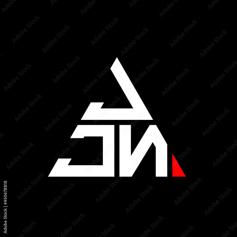 JJN triangle letter logo design with triangle shape. JJN triangle logo design monogram. JJN triangle vector logo template with red color. JJN triangular logo Simple, Elegant, and Luxurious Logo. JJN 
