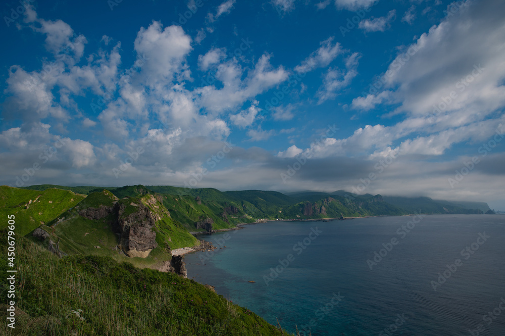 夏の神威岬からの風景