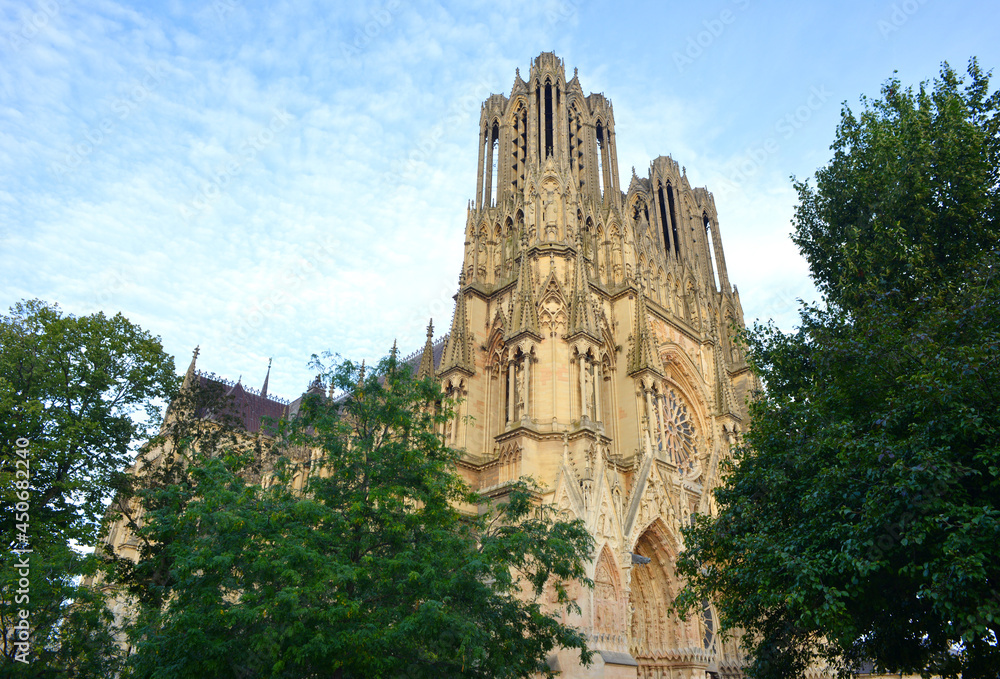 Reims, France Cathedral architecture historical building view