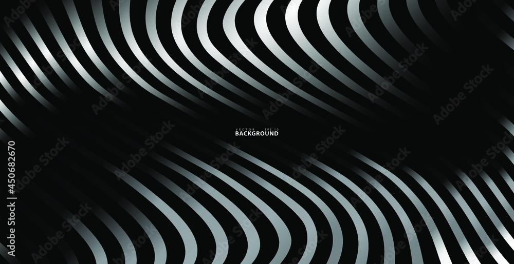 Obraz premium Striped texture, Abstract warped Diagonal Striped Background, wave lines texture. Brand new style for your business design, vector template for your ideas