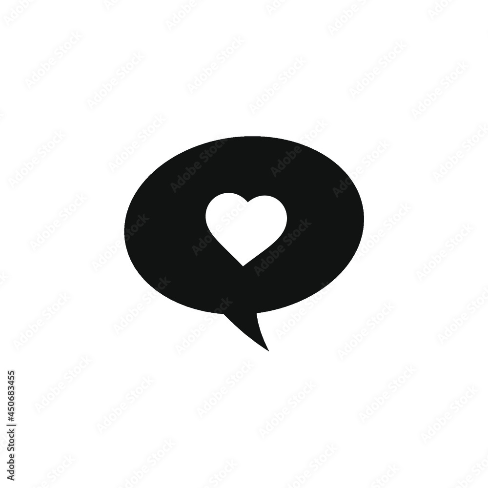 chat bubble picture with love icon in it chat bubble picture with love icon in it