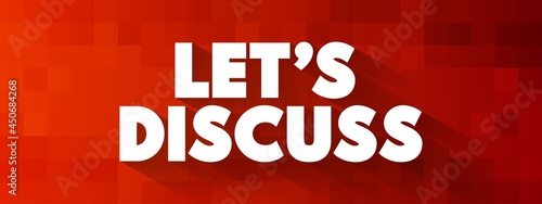 Wallpaper Mural Let's Discuss text, concept background Torontodigital.ca