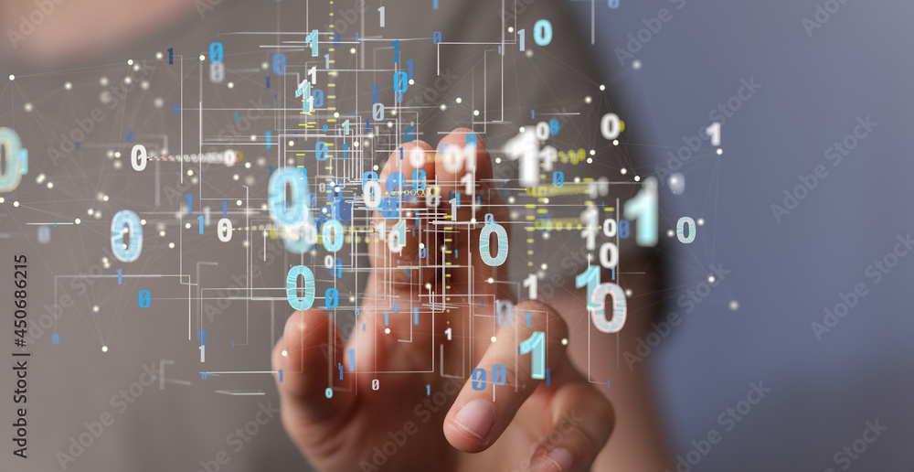 Technology background. Big data concept. Binary Technology background. Big data concept. Binary