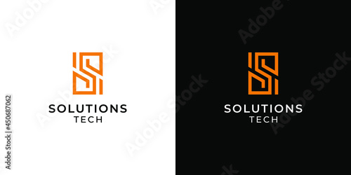The technology-based S logo, this logo is perfect for your new business